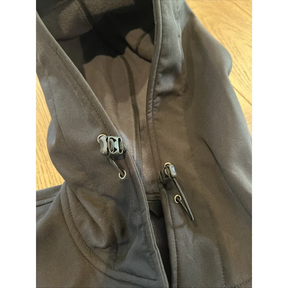 NEW Swim Parka Hooded Size XS Waterproof Fleece Lined Black Pool Surf Team Coat